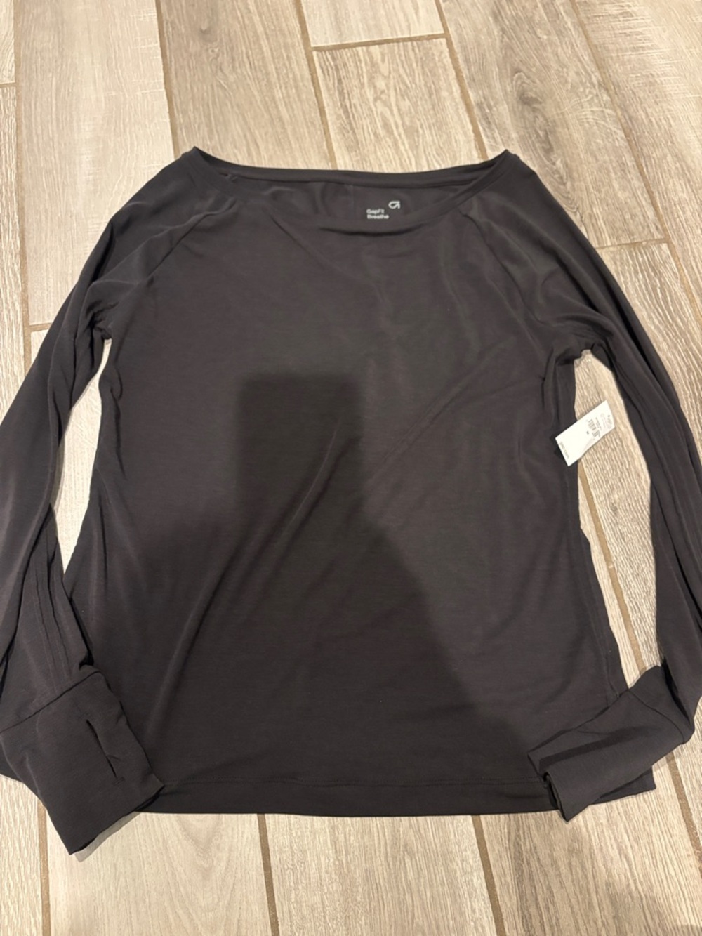 GAP Black Long Sleeve Boatneck Tee